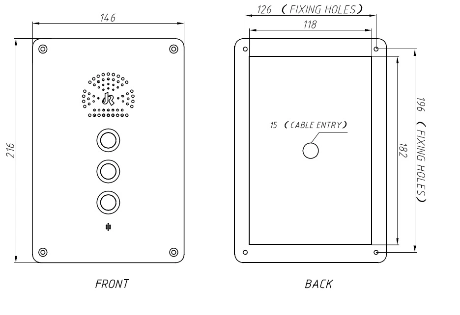 Vandal Resistant Elevator Emergency Phones, Rugged Door Phone, Clean Room Telephone