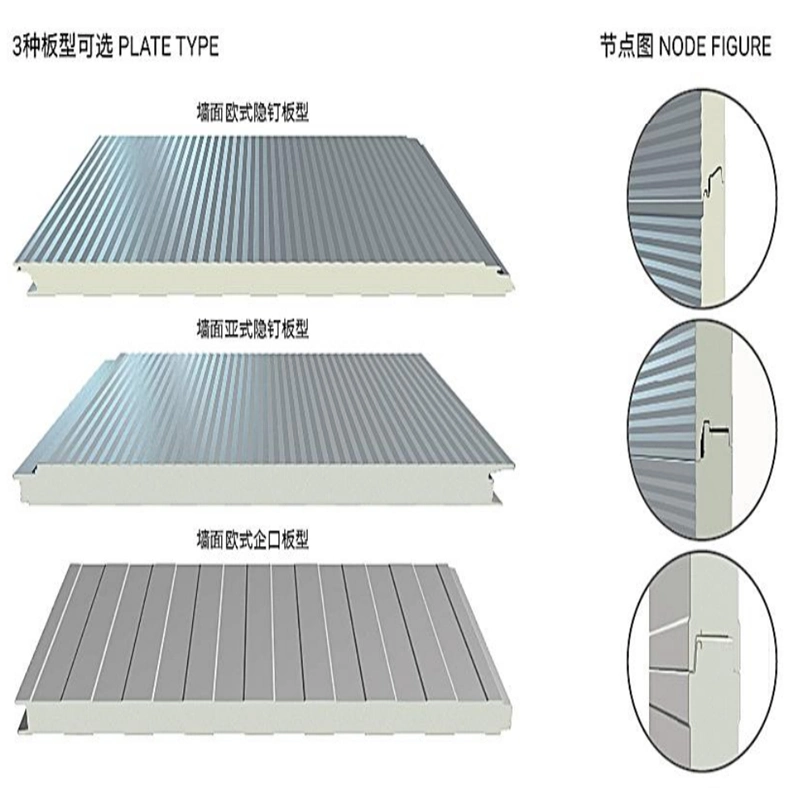 Warehouse Clean Room/Cold Room Used Wall/Roof EPS/Rockwool/PU Sandwich Panel