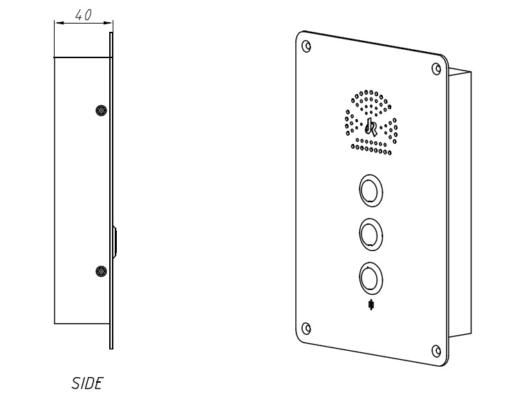 Vandal Resistant Elevator Emergency Phones, Rugged Door Phone, Clean Room Telephone