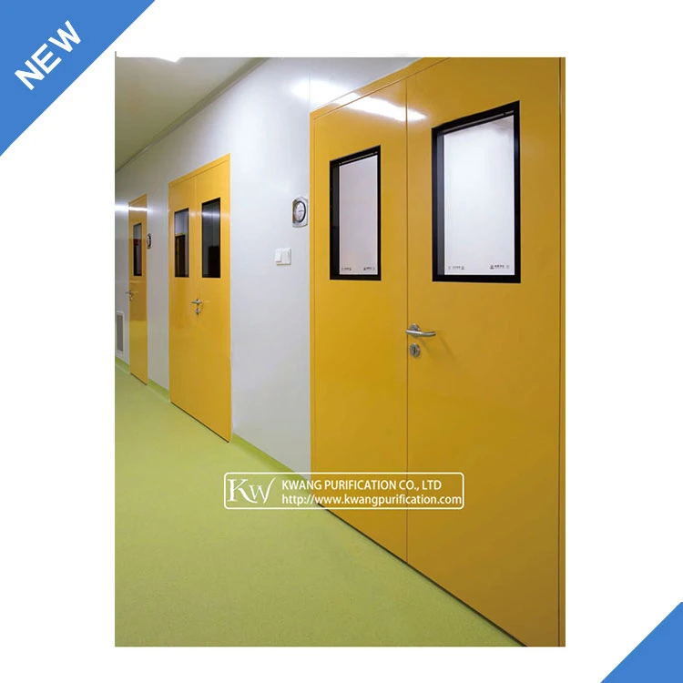 Entry Double Swing Clean Room Door Airtight Swing Steel Lab Door for Cleanroom