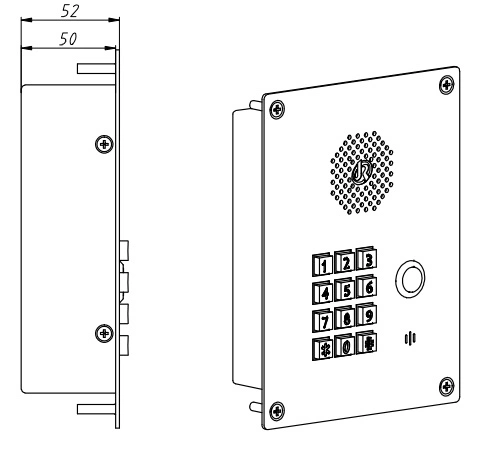 Vandal Proof Clean Room SIP Phone, Rugged Door Phone with Full Keypad