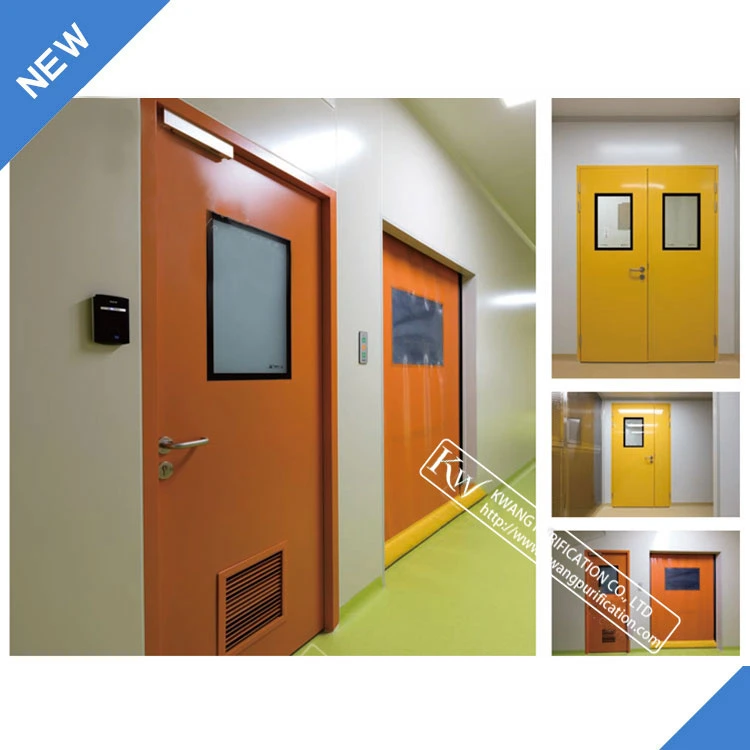 Entry Double Swing Clean Room Door Airtight Swing Steel Lab Door for Cleanroom
