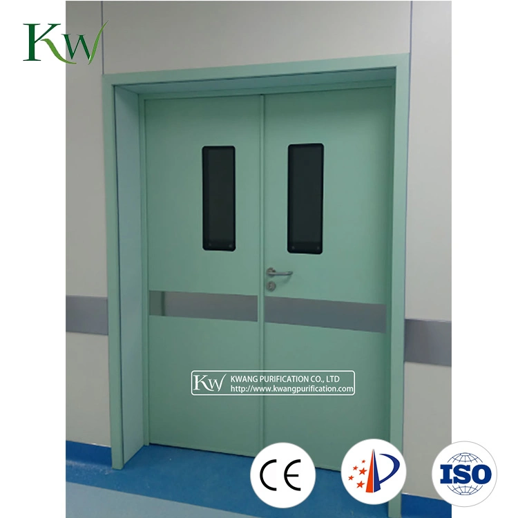 Pharmaceutical Modular Clean Room Steel Entry Door with Single or Double Leaf