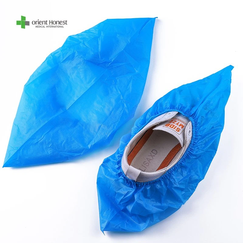 Disposable Single Use Machine Made Non Woven Shoe Cover Have Non Skid Fuction for Clean Room