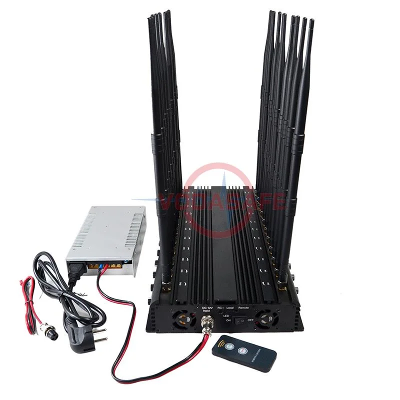 2g 3G 4G WiFi GPS VHF UHF 5g Indoor Installation Prison Cell Phone Signal Jammer 60m Jamming Prison Signal Jammers
