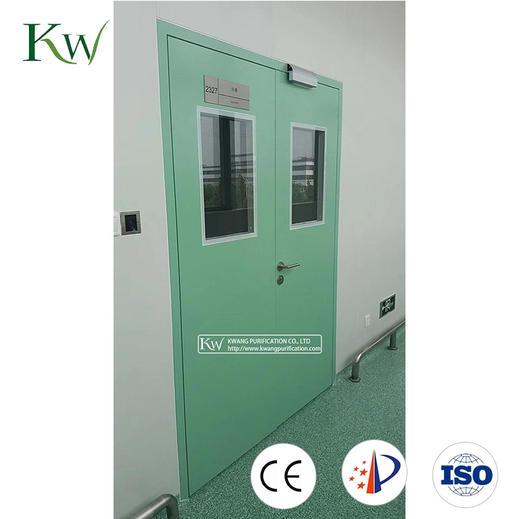 Pharmaceutical Modular Clean Room Steel Entry Door with Single or Double Leaf