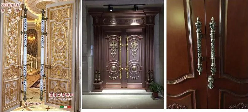 Entrance Door Handle Antique Luxurious Gate Pull Handles