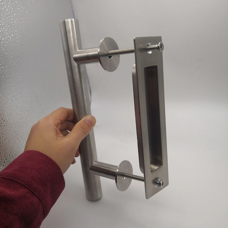 SSS Stainless Steel T Style Door Handle and Zinc Alloy Conceal Handle Sliding Door Handle