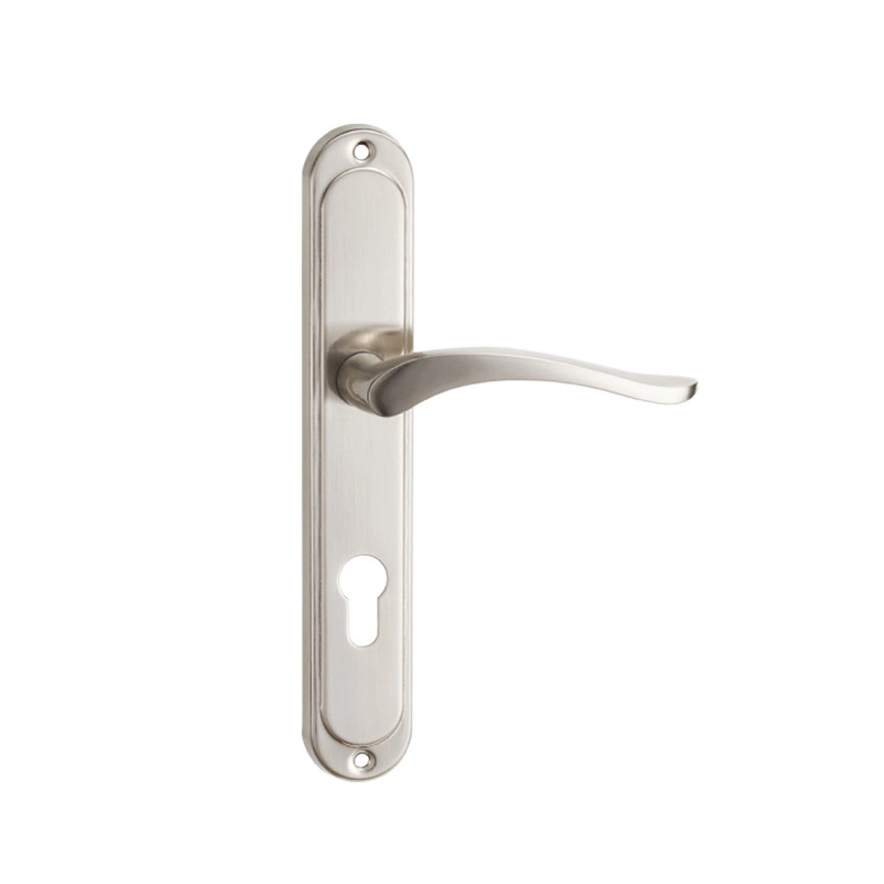 Security Wooden Door Handle with Plate Lock Set Safe Lock Set Door Lever Handle Sets
