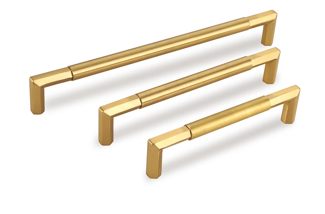 Gold Brass Cabinet Handles and Knobs Solid Brass Kitchen Drawer Pulls