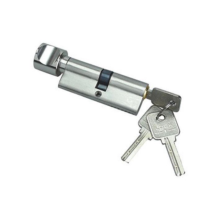 Anti-Drill Brass Keys Nickel Finish 70mm Solid Brass Zamak Mortise Door Lock Cylinder