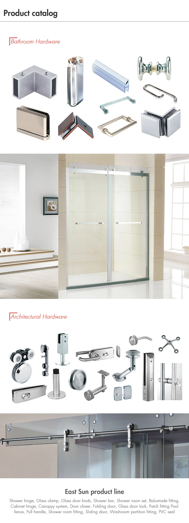 Factory Hardward Door Accessories Stainless Steel Pull Handle Push Shower Door Handle (pH-074)