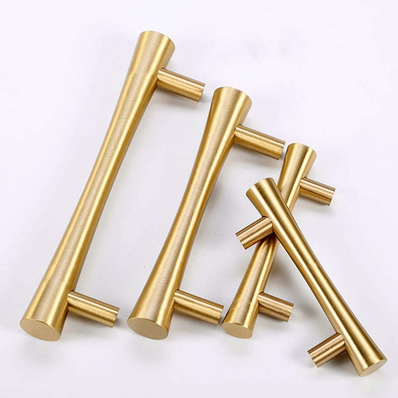 64/96 Hole Distance Furniture Parts Accessories Cabinet Drawer Knobs Pull Handles with Brass
