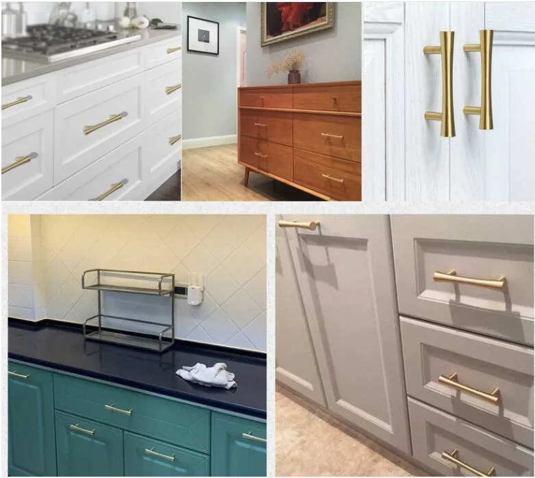 Classical Furniture Nordic Handle Solid Simple Brass Pulls for Wardrobe and Drawers