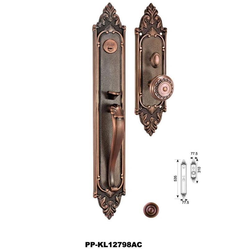 Mortise Handle Door Lock Brass Plate Chrome Door Handle Sets Door Knob Handle
