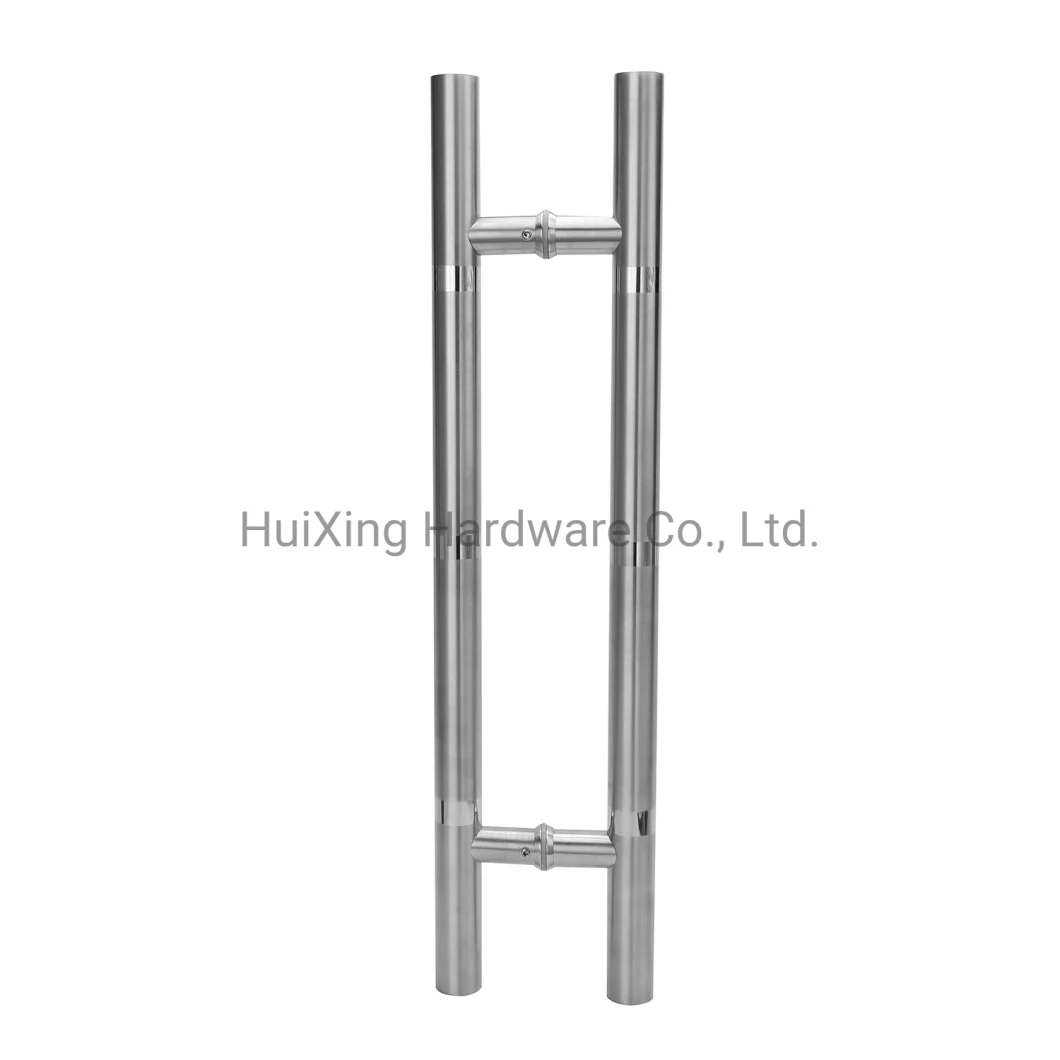 Brushed Nickel Stainless Steel Glass Door Handles with 304/316