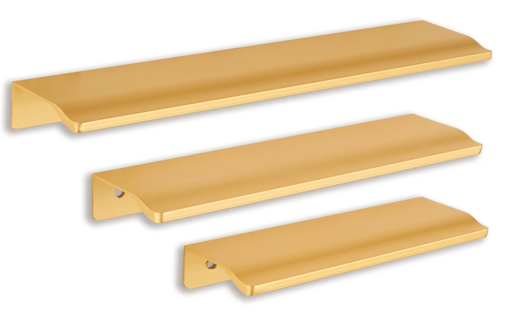 Furniture Accessories Aluminum Edge Profile Gold Cabinet Drawer Pull Handles
