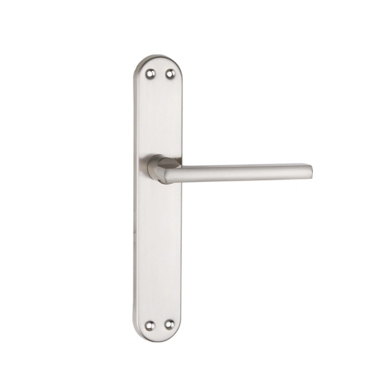 Easy Replace 220~250 mm Plate Door Hardware Lever Door Handle Lock Set with Plate