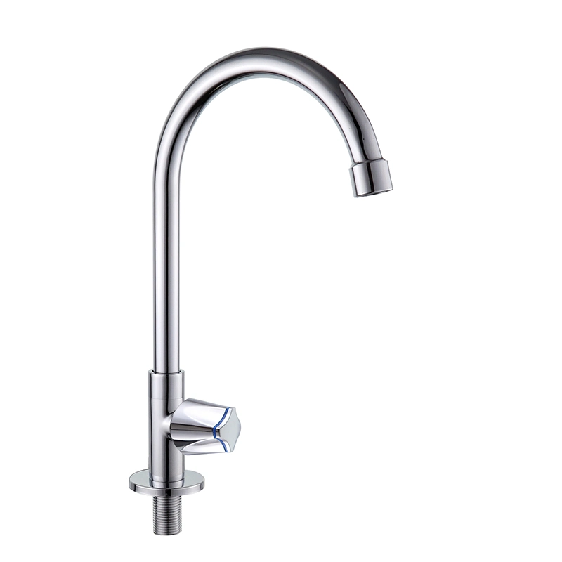 Chromed Single Handle Brass Sink Kitchen Mixer Faucet