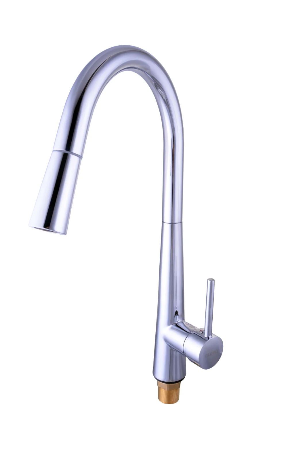 Chromed Single Handle Brass Sink Kitchen Faucet (H24-903S)