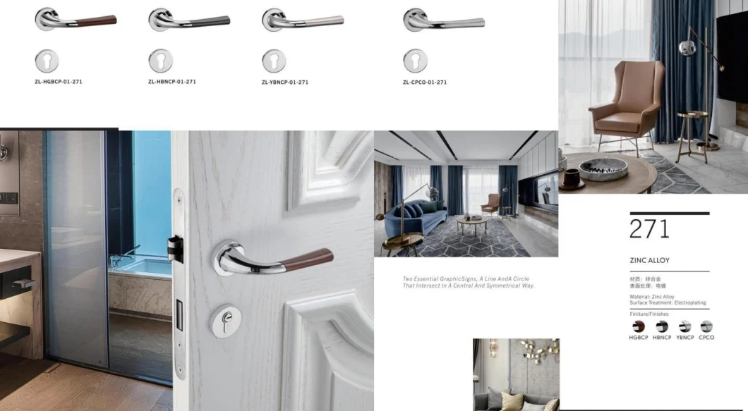 Simple Modern High Quality Zinc Alloy Door Hardware Door Handle