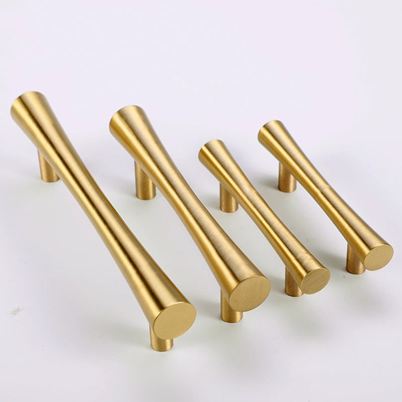 Brass Gold Cabinet Handles T Bar Kitchen Door Knobs Drawer Handles Cylinder Wardrobe Handle Dresser Pulls