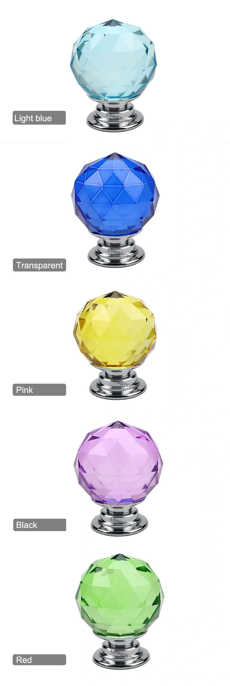 Good Prices 30mm Crystal Door Knob Handles Glass Wardrobes Dresser Knobs