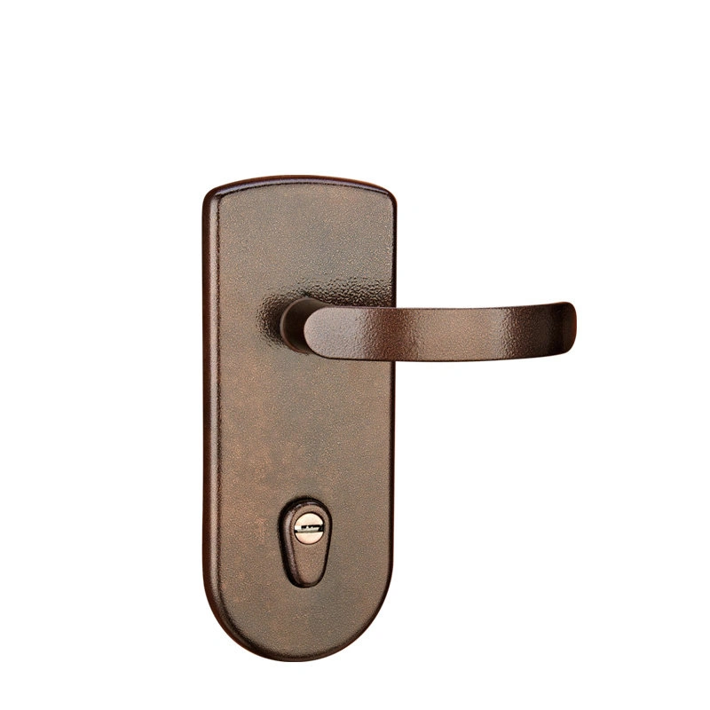 New Design Door Handle with Lock Lever Door Handle with Plate