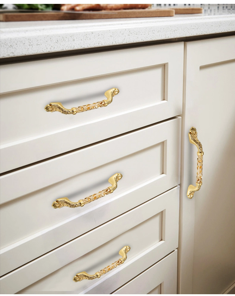 Luxury Zinc Alloy Handle Furniture Kitchen Cabinet Handle