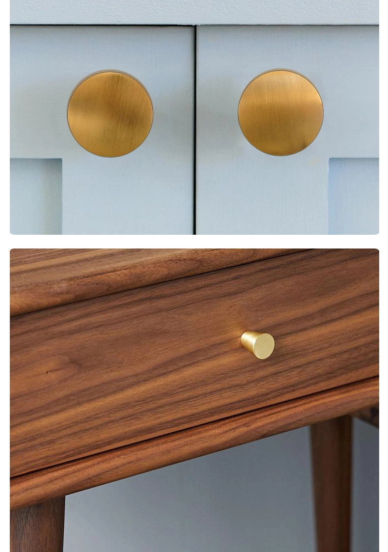 Brass Gold Decorative Cabinet Knobs Solid Copper Kitchen Hardware Handles Cupboard Drawer Dresser Pulls