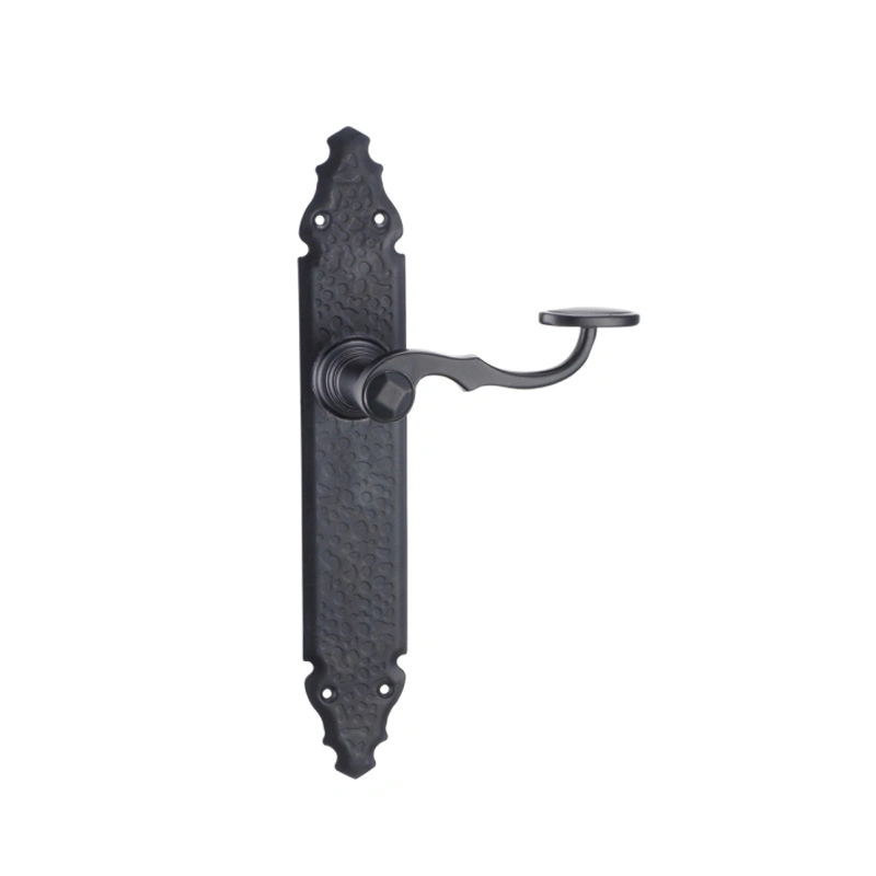 European Market Zinc Alloy Iron Aluminum Door Locks Pull Handle Black Door Plate Handle
