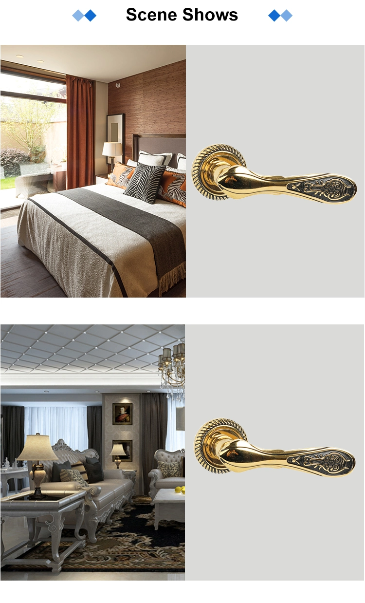 Zinc Alloy PVD High Quality Solid Personalized Modern Bedroom Interior Kitchen Door Handles