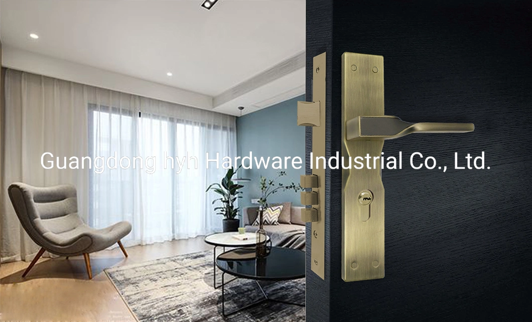 Entry and Lock Simple Design Plate Door Handle, Modern Door Handle on Plate