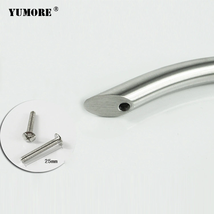 European Simple SUS304 Precision Casting Brushed Glass Shower Door Handle