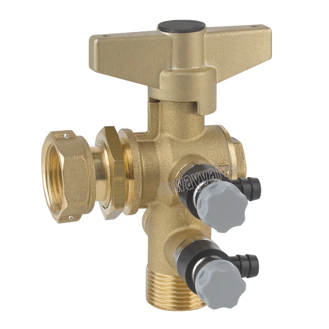 Anti Pollution Brass Angle Ball Valve with Brass Handle