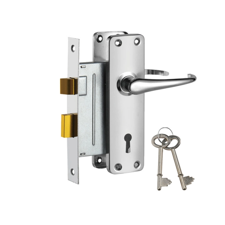 Hot Selling Hotel Security Design Door Handle Lock Rim Anti-Theft Design Door Lock 687-3495-Cp