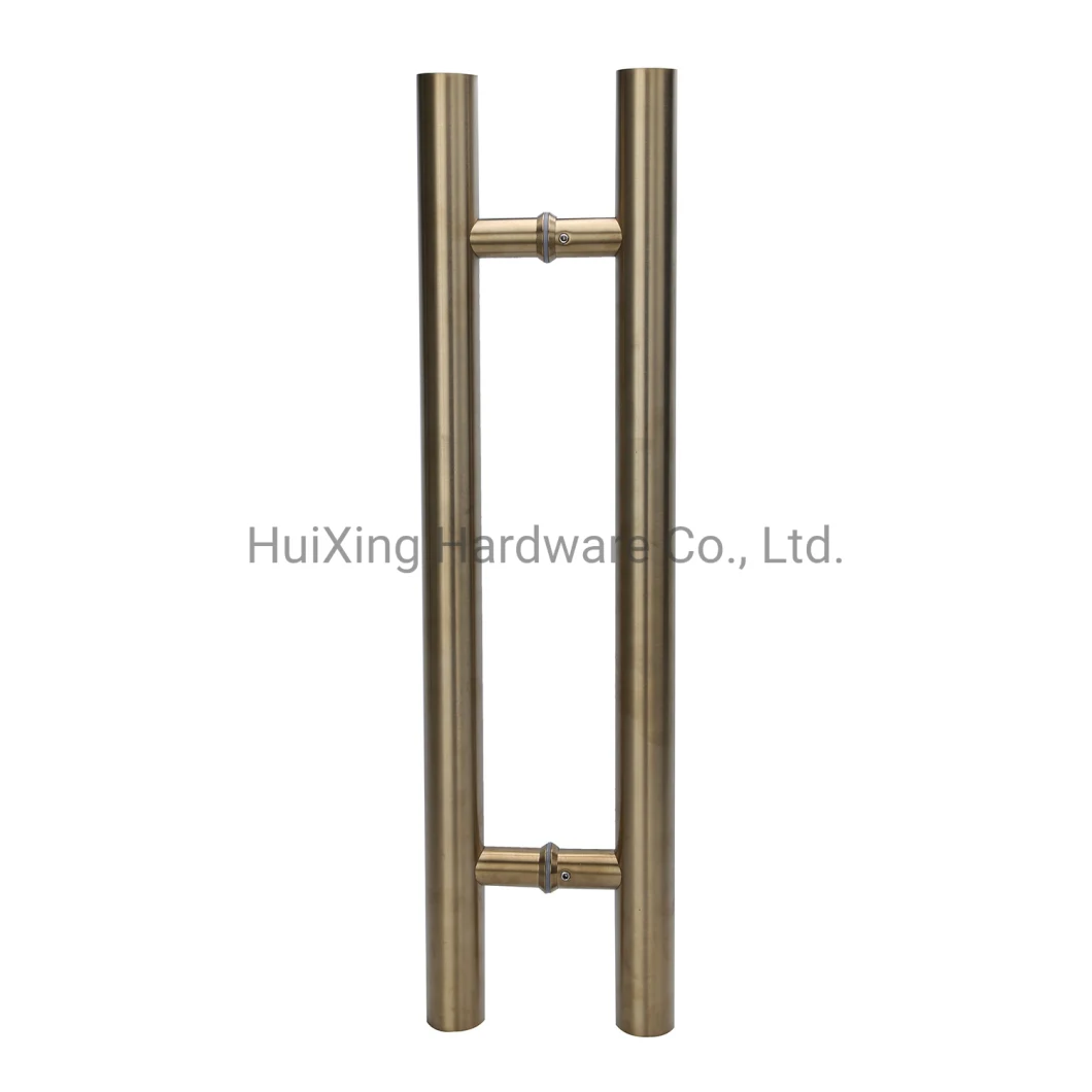 Brushed Nickel Stainless Steel Glass Door Handles with 304/316