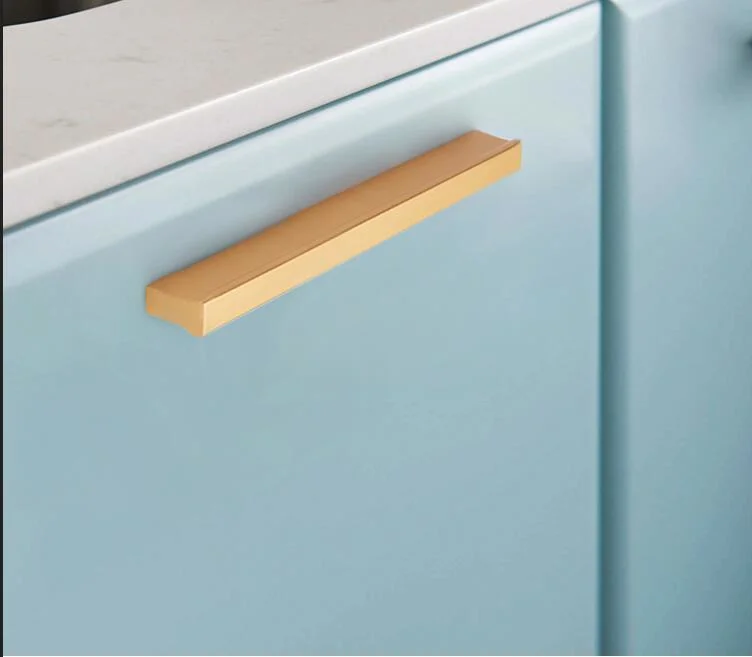 Furniture Accessories Aluminum Edge Profile Gold Cabinet Drawer Pull Handles