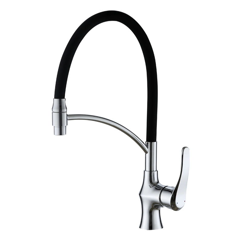 Single Handle Brass Pull out Kitchen Faucet Black Sink Mixer