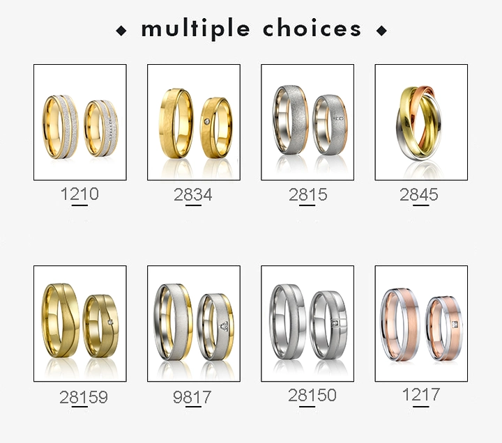 Wholesale Silver Male Femal Wedding Bands Ring Sets