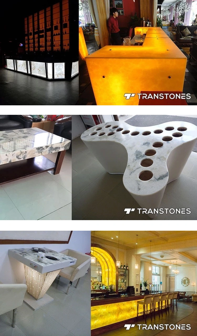 Solid Surface Stone Modern Decoration White Office Reception Desk