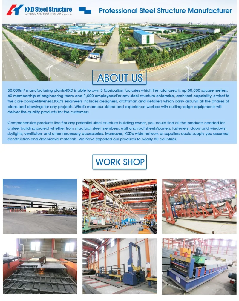 Prefabricated Steel Structure House Shopping Mall (KXD-SSB1989)