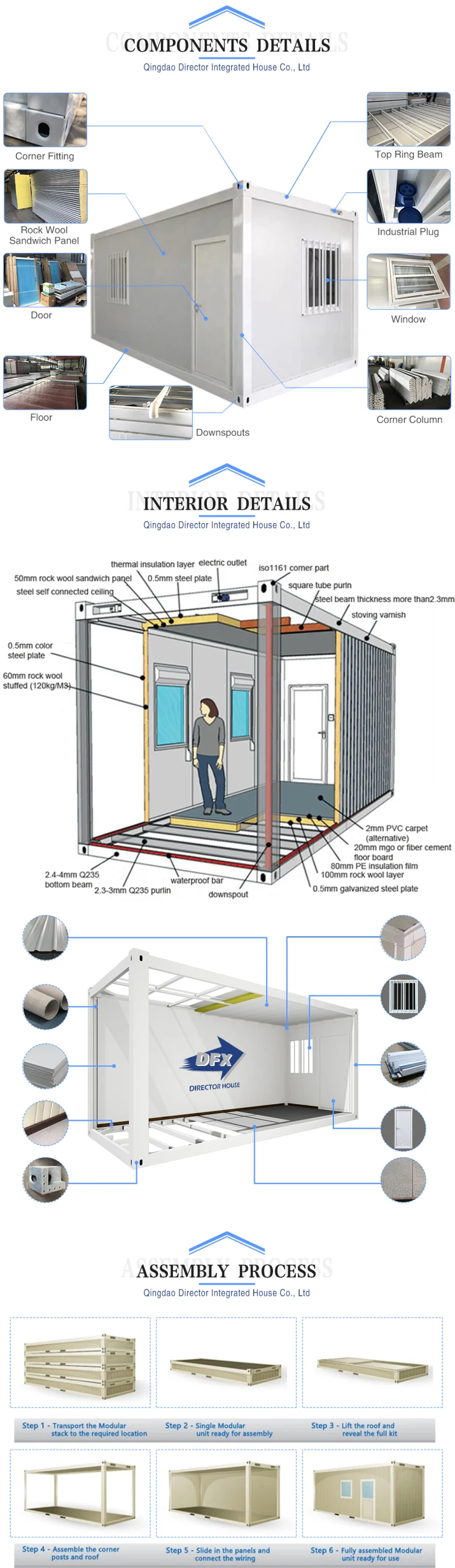 Tiny Prefabricated Prefab Container House for Camp