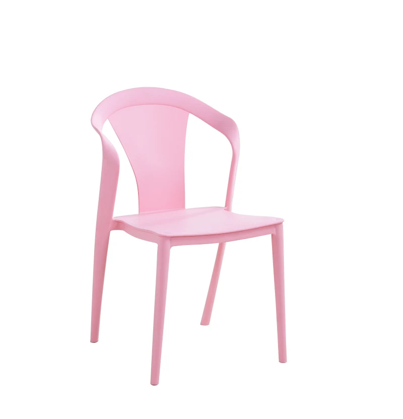 Pink Color Modern Plastic Dining Chair