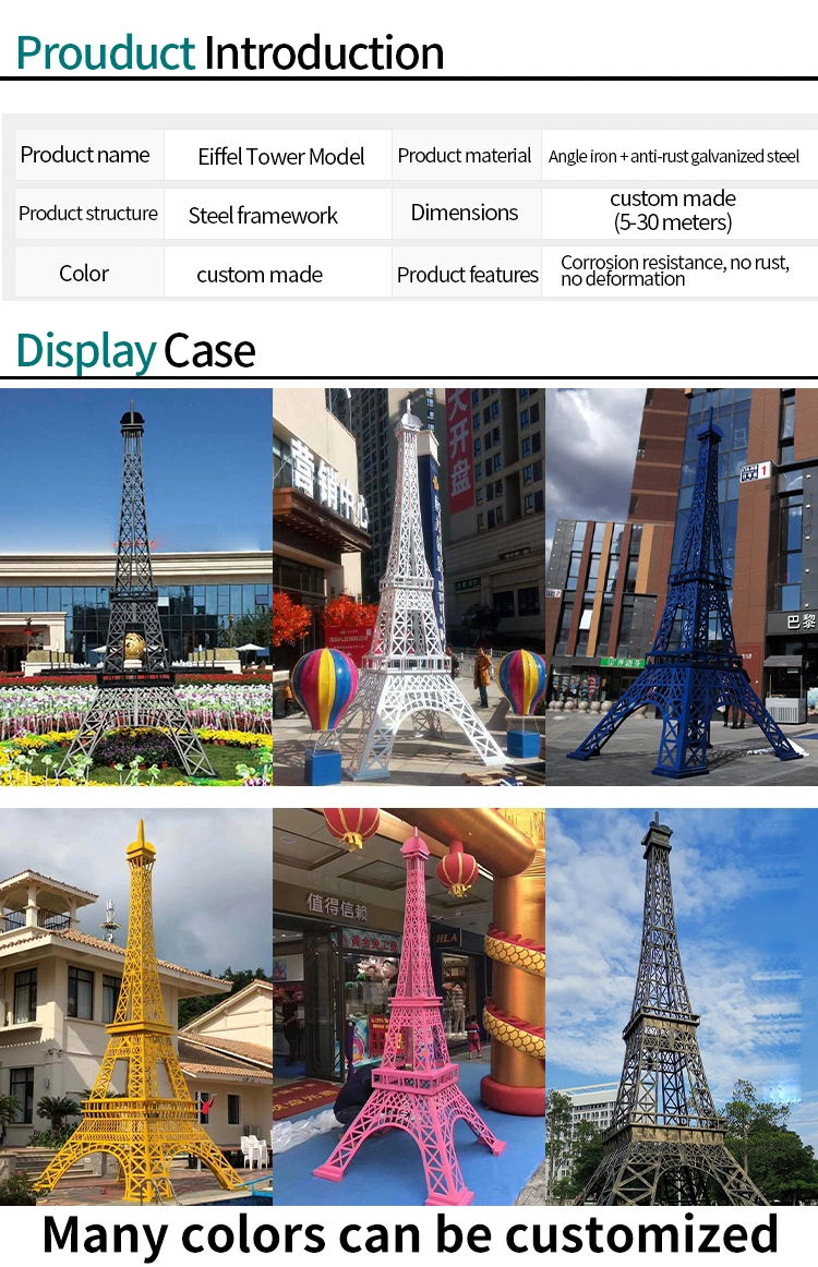 Big Size Metal Eiffel Tower for Shopping Center Decor