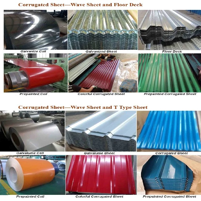 Corrugated Galvanized Steel Sheet for Roofing Full Hard Sgch