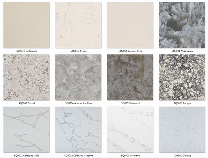 Beige Engineered Stone for Countertops with Quartz Material