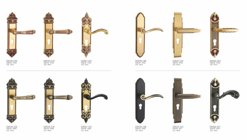 Classic Style Luxury Antique Brass Door Handle Lock (GM501-G02SBW)