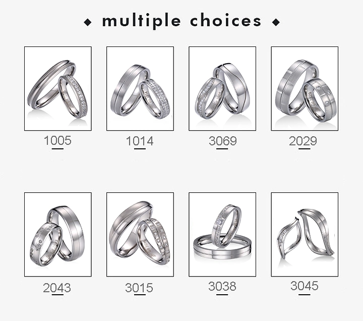 Wholesale Silver Male Femal Wedding Bands Ring Sets