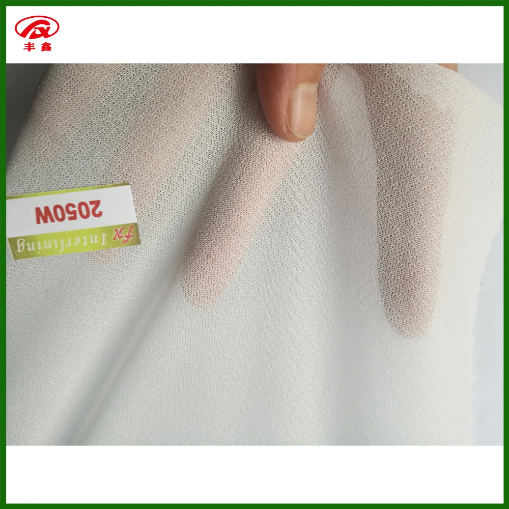 PA Coating out Fabric Interlining/Circular-Knitted Embroidery Backing Interlining /Excellent Adhesive Elastic Interfacing